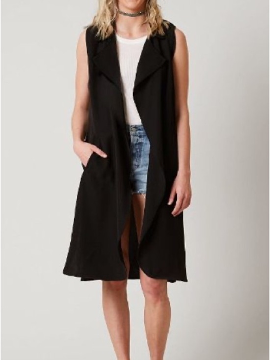 Philosophy Jackets & Blazers - Philosophy black sleeveless trenchcoat notched collar NWT S/M